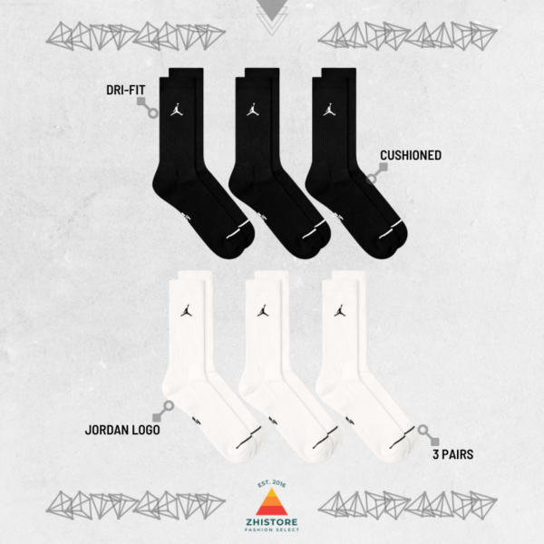 【基本款 & 升級款】Nike Air Jordan【3雙一組】Logo 長襪 休閒襪 襪子 白色 黑色 DX9632-010 DX9632-100 IR6319-100 IR6319-010