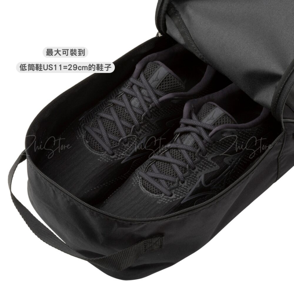 MIZUNO 美津濃 手提 鞋袋 鞋子收納 鞋子收納袋 球鞋袋 包包 黑色 33JM350195