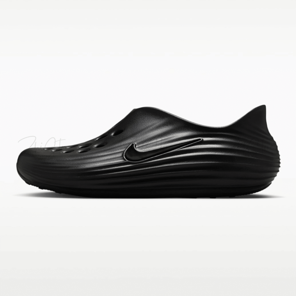 1 【福利品出清|售出不退換】Nike ReactX Rejuven8 'Triple Black' 黑色 泡棉 休閒 防水 涼鞋 拖鞋 恢復鞋 HV5060-001