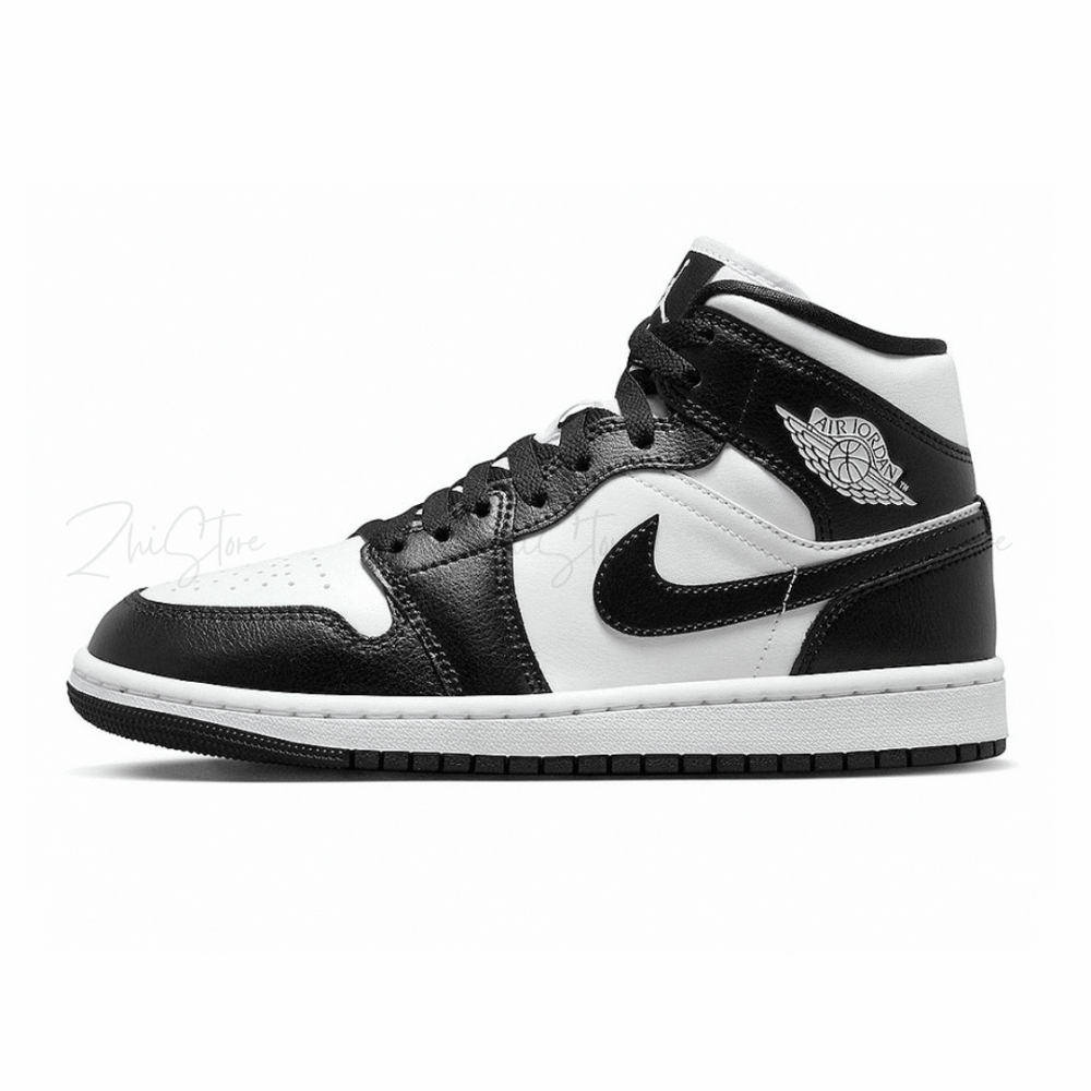 1 【零碼出清|售出不退換】Nike Air Jordan 1 Mid WMNS 黑白 熊貓 高筒 休閒鞋 AJ1 DV0991-101