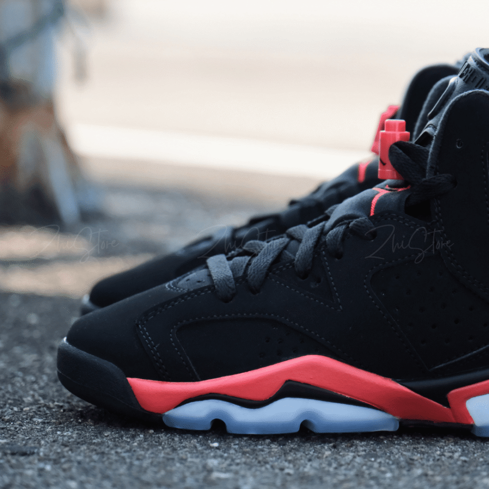 10 【零碼出清|售出不退換】Nike Air Jordan Retro 'Infrared Salesman' 六代 黑紅 大魔王 大童 女鞋 緩震 氣墊 高筒休閒鞋 IQ1275-001