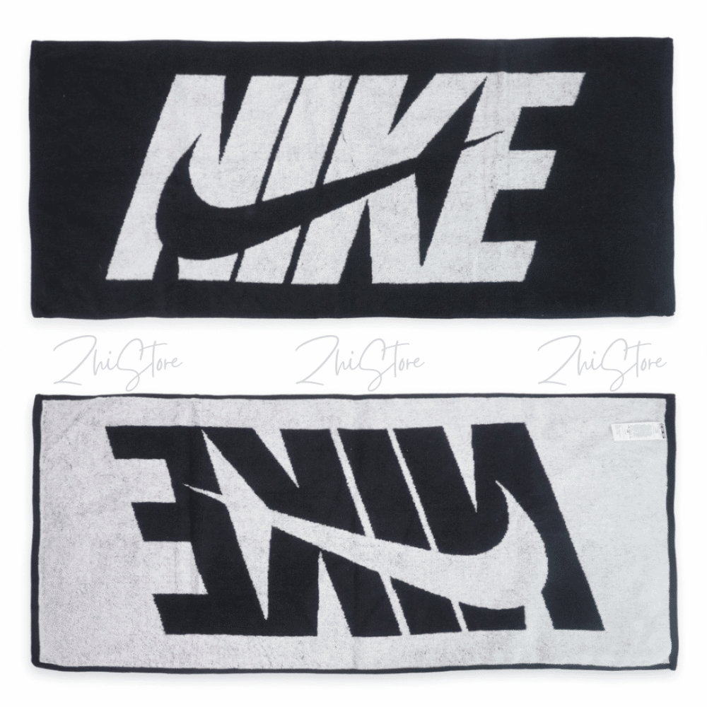 10 Nike Jacquard 純棉 緹花 運動毛巾 長形毛巾 黑色 IF0600-010