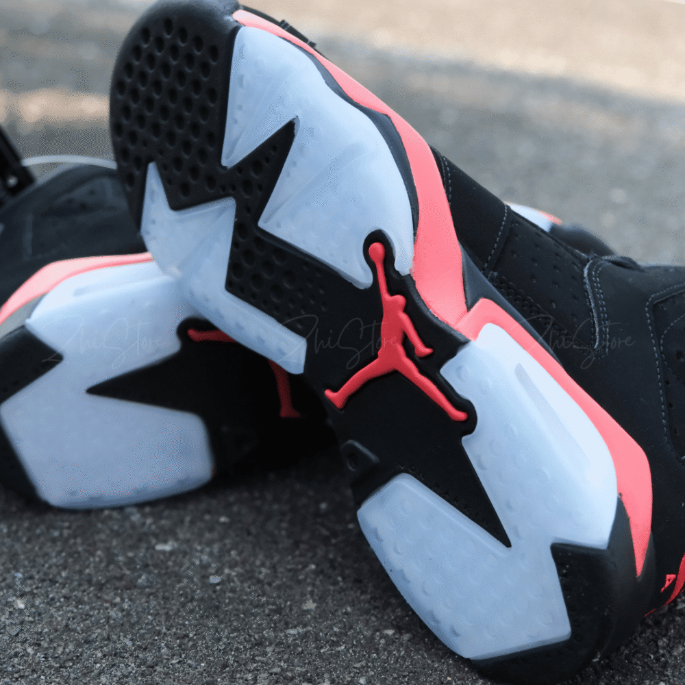 14 【零碼出清|售出不退換】Nike Air Jordan Retro 'Infrared Salesman' 六代 黑紅 大魔王 大童 女鞋 緩震 氣墊 高筒休閒鞋 IQ1275-001