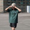 KANGOL 中性 涼感 刺繡 Logo 短袖上衣 t恤 短袖 男生上衣 黑色 白 65251028