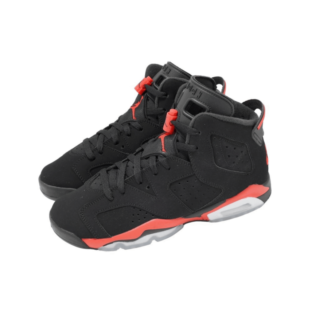 3 【零碼出清|售出不退換】Nike Air Jordan Retro 'Infrared Salesman' 六代 黑紅 大魔王 大童 女鞋 緩震 氣墊 高筒休閒鞋 IQ1275-001