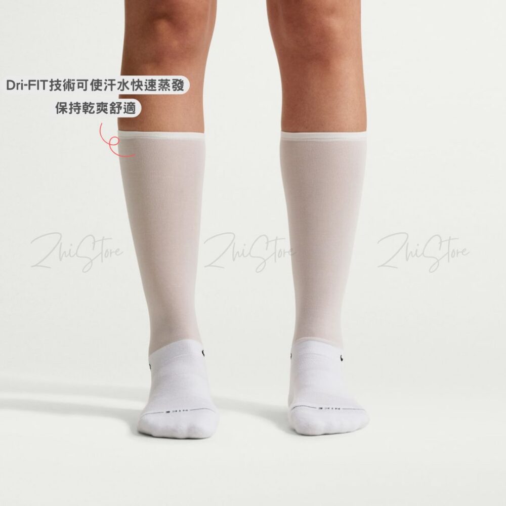 5 Nike Elevated【1雙】透膚長襪 堆堆襪 襪子女 絲襪 長襪 白襪 IO1846-100