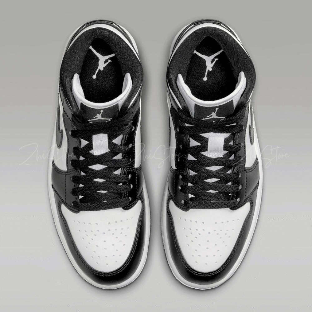 5 【零碼出清|售出不退換】Nike Air Jordan 1 Mid WMNS 黑白 熊貓 高筒 休閒鞋 AJ1 DV0991-101