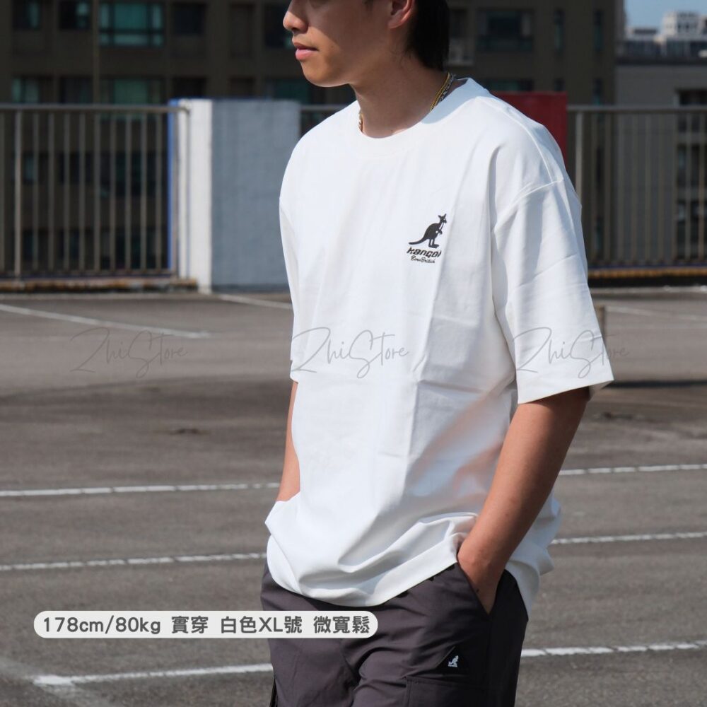 KANGOL 中性 涼感 刺繡 Logo 短袖上衣 t恤 短袖 男生上衣 黑色 白 65251028