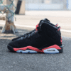 8 【零碼出清|售出不退換】Nike Air Jordan Retro 'Infrared Salesman' 六代 黑紅 大魔王 大童 女鞋 緩震 氣墊 高筒休閒鞋 IQ1275-001