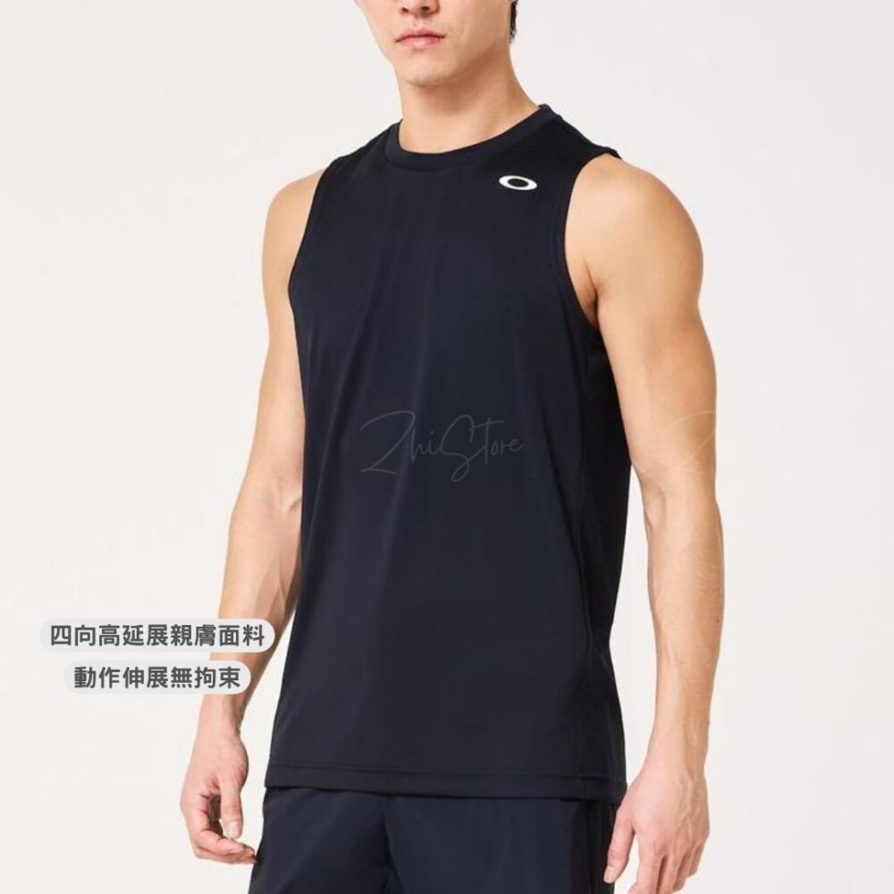 OAKLEY 防曬 運動排汗背心 排汗背心 排汗衣 黑色 FOA409007