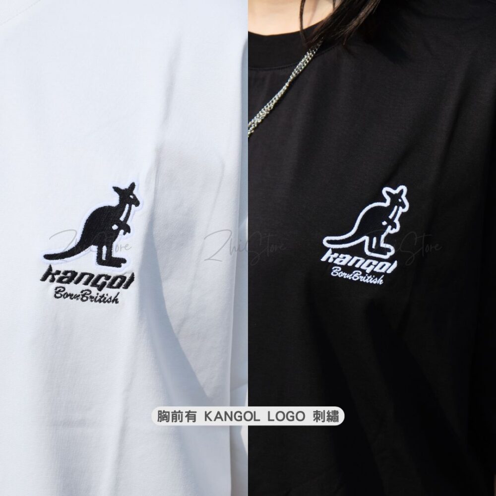 KANGOL 中性 涼感 刺繡 Logo 短袖上衣 t恤 短袖 男生上衣 黑色 白 65251028