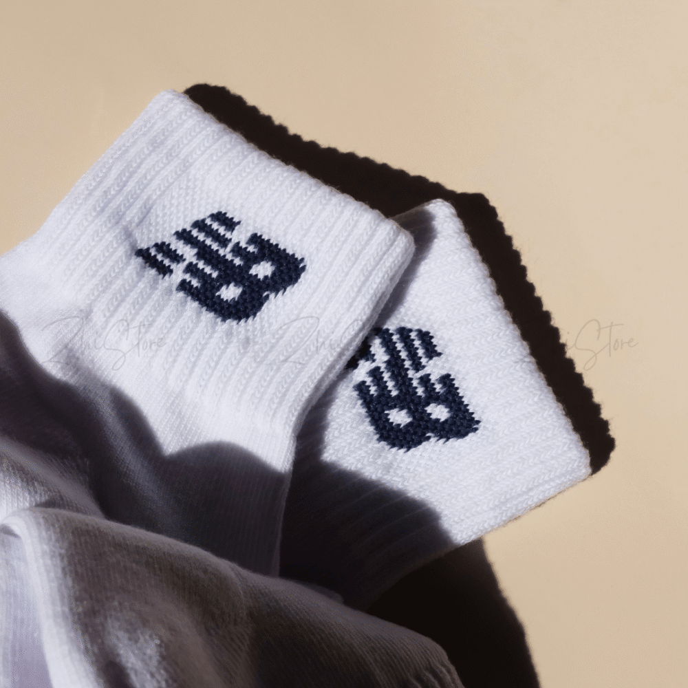 9 new balance 【3雙一組】 毛圈布底 中筒襪 白色 襪子 LAS55637