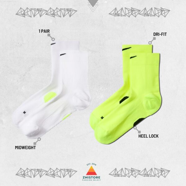 1 Nike Run【單雙】跑步襪 中長筒襪 運動襪 白襪 慢跑襪 襪子 HV6935-100