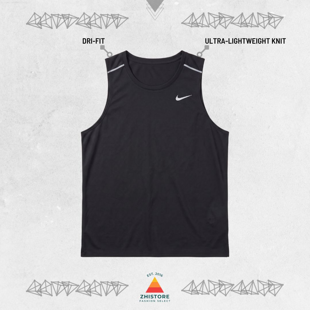 Nike Dri-FIT 無袖 反光 運動背心 跑步背心 排汗衣 慢跑 黑色 IF2019-010