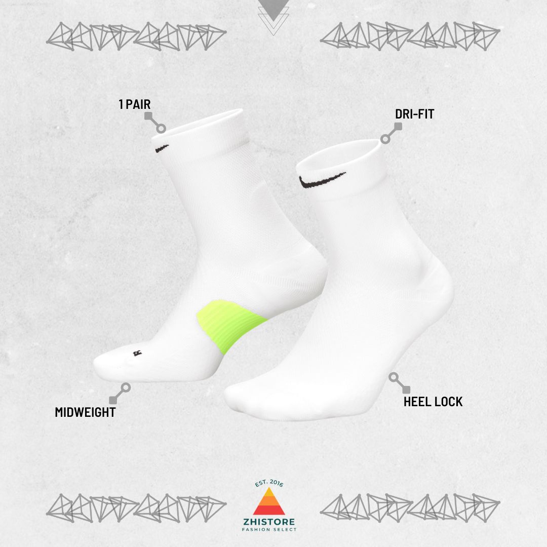 Nike Run【單雙】跑步襪 中長筒襪 運動襪 白襪 慢跑襪 襪子 HV6935-100