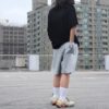 10 KANGOL 中性休閒五分褲 及膝短褲 棉褲 棉短褲 黑色 灰色 65251542