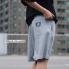 11 KANGOL 中性休閒五分褲 及膝短褲 棉褲 棉短褲 黑色 灰色 65251542