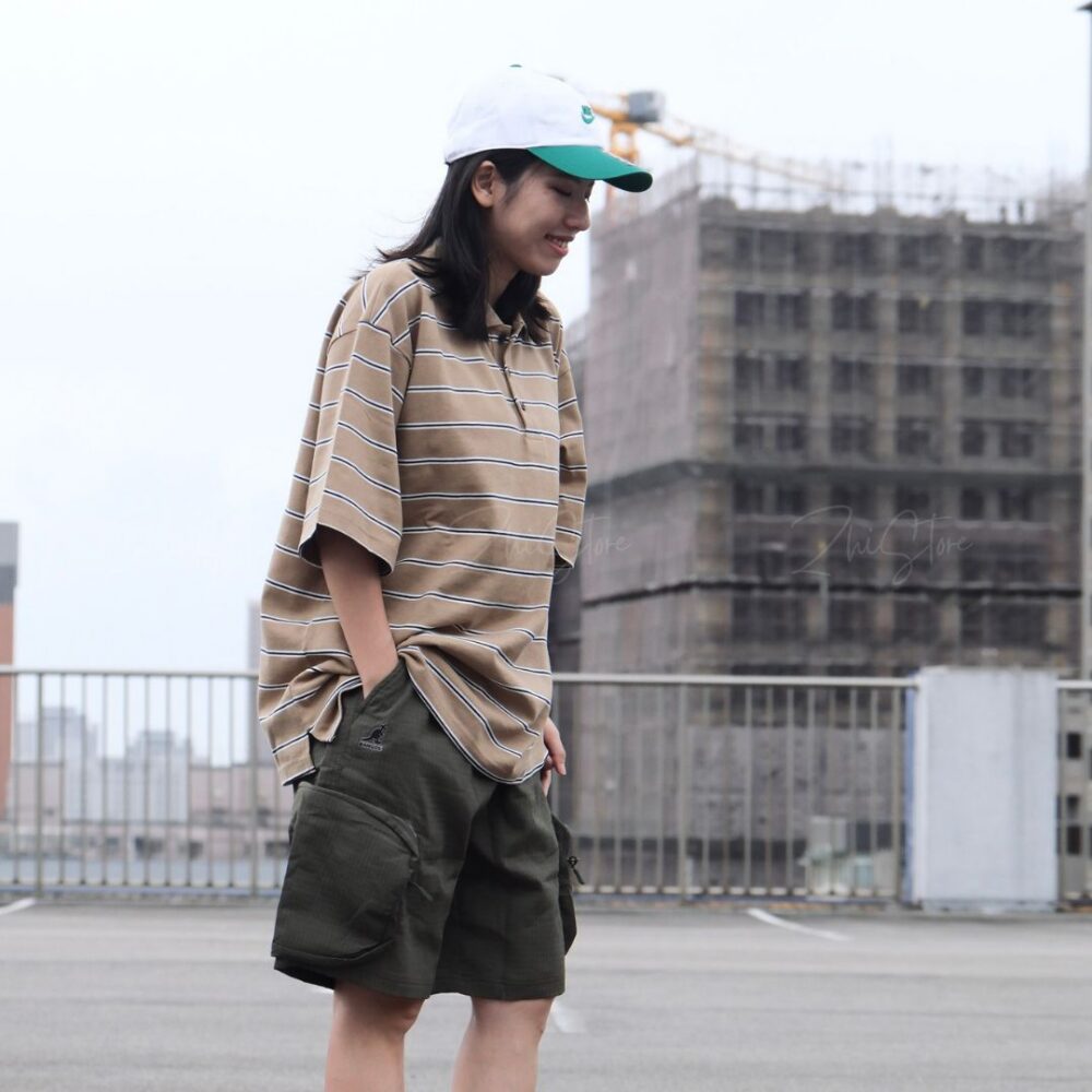 13 KANGOL 工裝多口袋 中性短褲 黑色 卡其綠 65251545