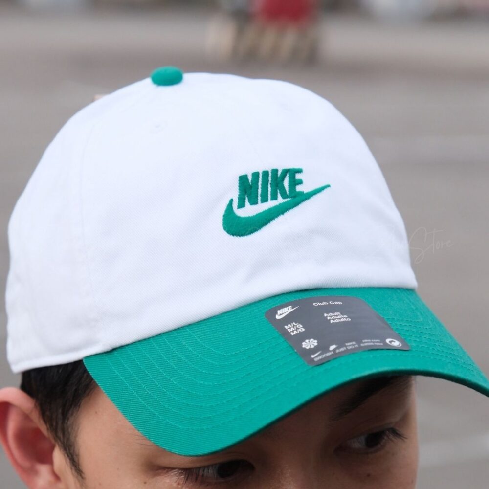 19 Nike Club 刺繡綠字 綠白拼接 棒球帽 老帽 鴨舌帽 遮陽帽 帽子 FB5368-106