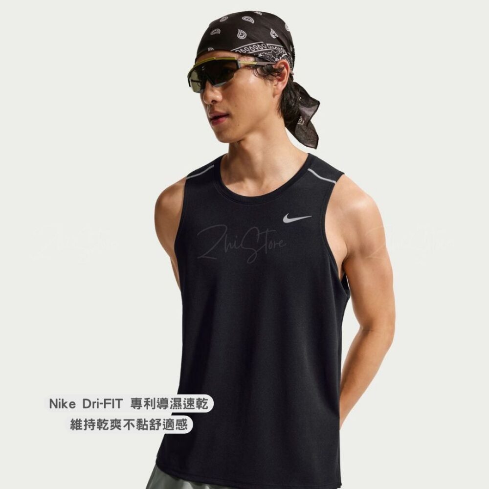 3 Nike Dri-FIT 無袖 反光 運動背心 跑步背心 排汗衣 慢跑 黑色 IF2019-010