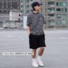 3 KANGOL 中性休閒五分褲 及膝短褲 棉褲 棉短褲 黑色 灰色 65251542