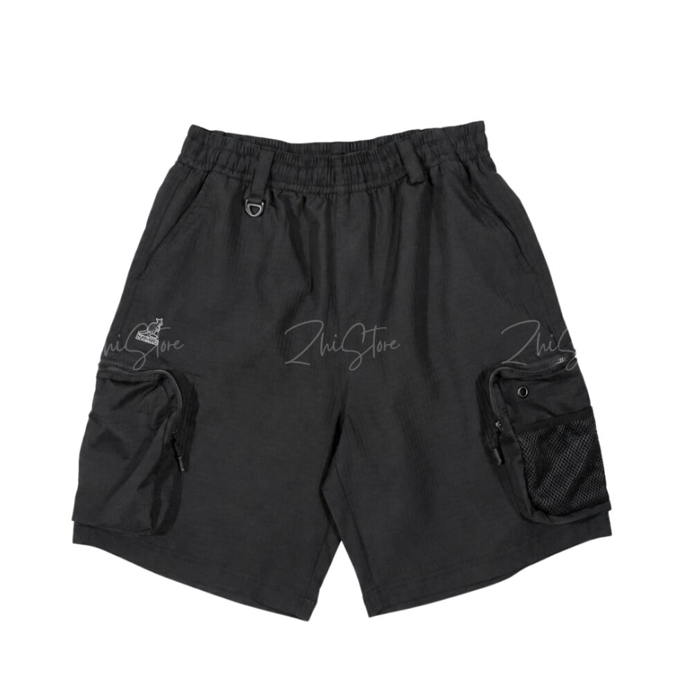 4 KANGOL 工裝多口袋 中性短褲 黑色 卡其綠 65251545