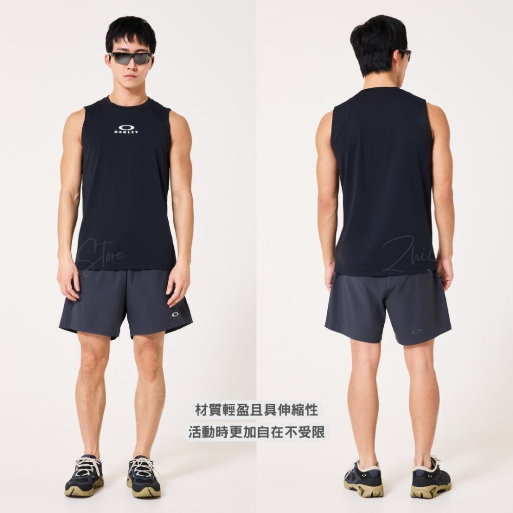 Oakley Enhance 排汗防曬運動緊身背心 運動背心 無袖背心 黑色 白色 深藍色 FOA409005