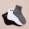 OAKLEY【3雙一組】毛圈布底 中筒襪 白襪 黑襪 襪子 93238JP