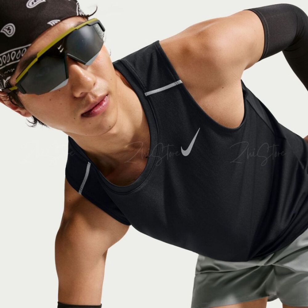 8 Nike Dri-FIT 無袖 反光 運動背心 跑步背心 排汗衣 慢跑 黑色 IF2019-010