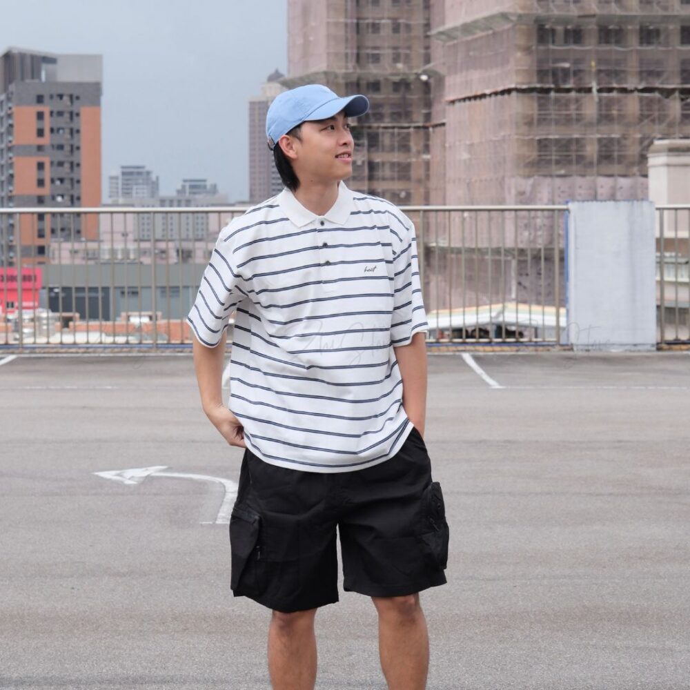 KANGOL 65251545 (1) KANGOL 工裝多口袋 中性短褲 黑色 卡其綠 65251545