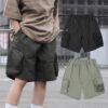 KANGOL 65251545 KANGOL 工裝多口袋 中性短褲 黑色 卡其綠 65251545