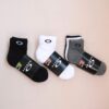 OAKLEY【3雙一組】毛圈布底 中筒襪 白襪 黑襪 襪子 93238JP