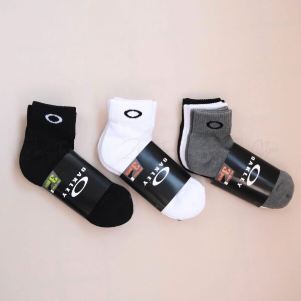 OAKLEY【3雙一組】毛圈布底 中筒襪 白襪 黑襪 襪子 93238JP