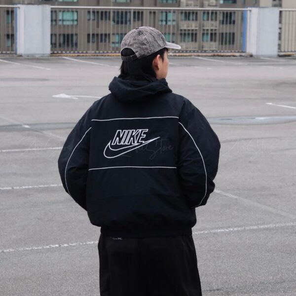 10 Nike Club 輕量尼龍 防風 連帽外套 黑色 HJ2013-010