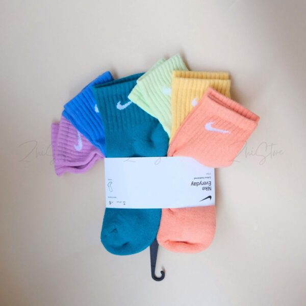 Nike Everyday【6雙】彩虹 中筒襪 素色襪 SX6912-904