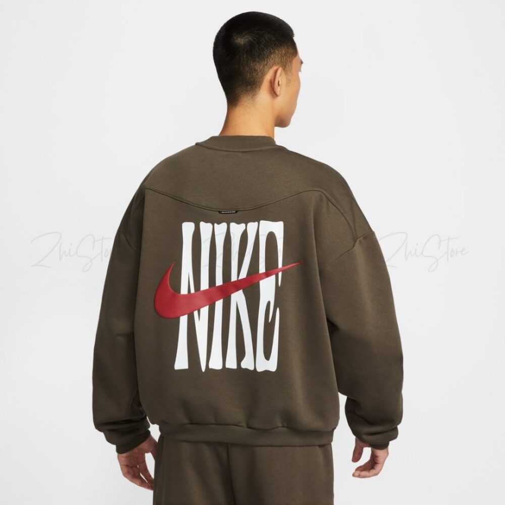 3 Nike 刺繡Logo 內刷毛 大學T 橄欖綠 長袖上衣 IQ3819-212
