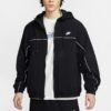 4 Nike Club 輕量尼龍 防風 連帽外套 黑色 HJ2013-010