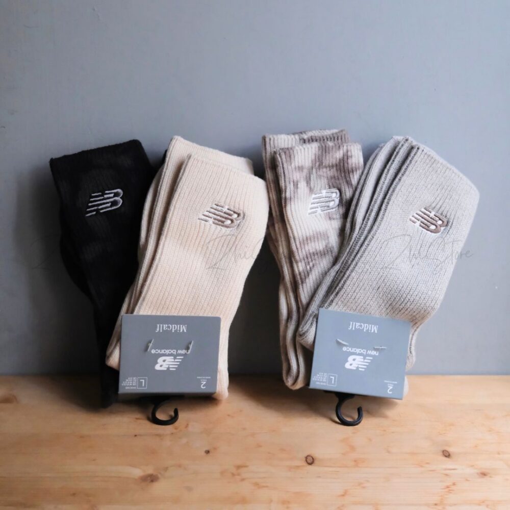 6 New Balance【2雙一組】水洗 刺繡 長襪 大地色 襪子 LAS51142