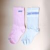 6 Nike Plus【2雙一組】復古休閒長襪 休閒襪 灰色 粉色 IZ1366-901