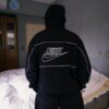 8 Nike Club 輕量尼龍 防風 連帽外套 黑色 HJ2013-010